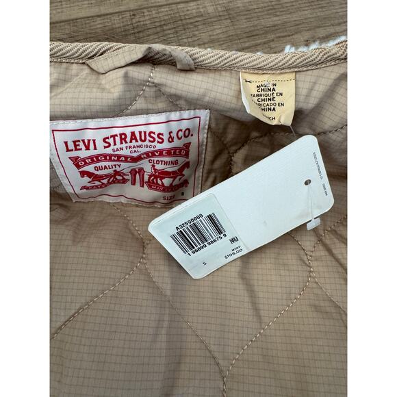 NWT Levi’s MARLOWE OVERSIZED REVERSIBLE SHERPA JACKET Size Small - Picture 9 of 11
